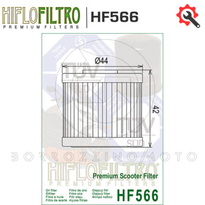 Lot De 2 Filtres à Huile Moto Hiflo HF566 - Certifié TUV - Haute Performance Pour Moto, Scooter, VTT