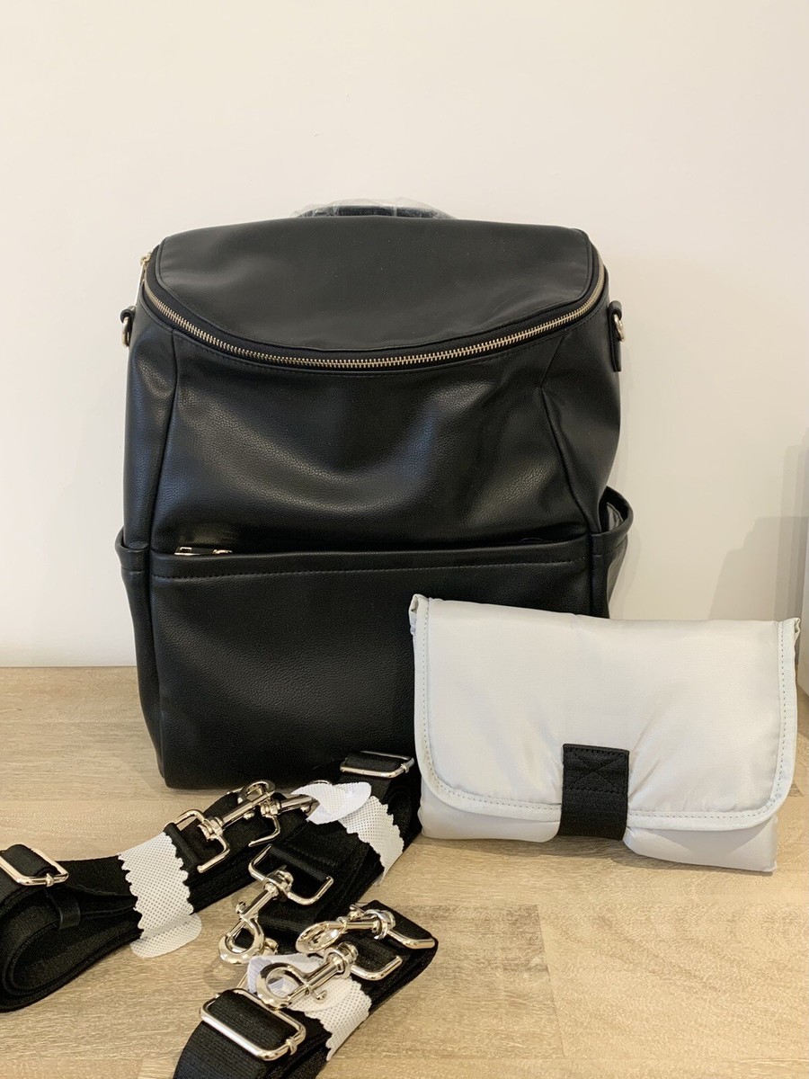 NEW Pottery Barn Convertible Diaper Bag, Black Presidio Backpack Shoulder  Bag