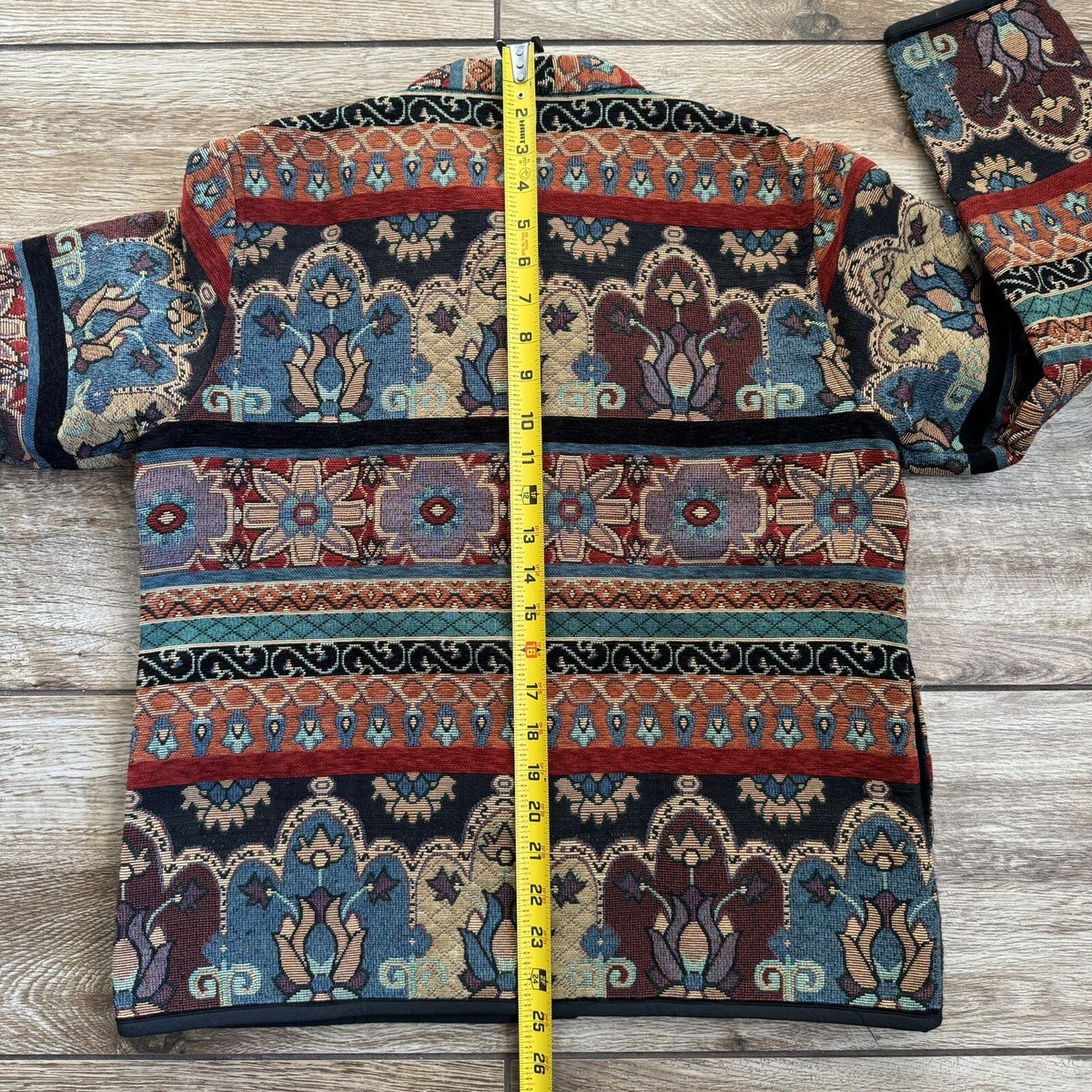 Flashback Tapestry Jacket Blazer Tassel Buttons Women's Vintage P