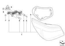ORIGINAL BMW Lampenträger Heckleuchte 5er E60 ab 03.2007 links 63217361881