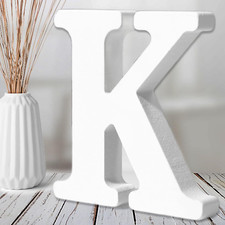 6 Inch White Wood Letters - Unfinished Wood Letters for Wall Christmas Decor Sta