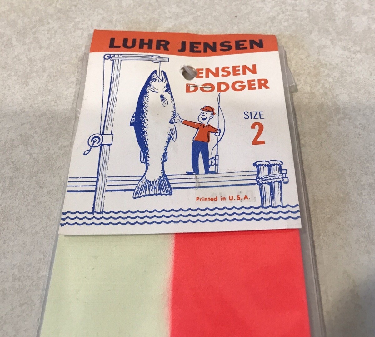 Flasher De Traîne Luhr Jensen – Harring Dodger Taille 2 – Bande Rouge Brillante – Neuf USA