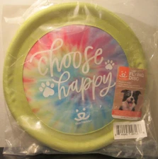 Lightweight 10" Flying Disc Dog Toy Flyer Frisbee Toy Water Play Tie Dye Design