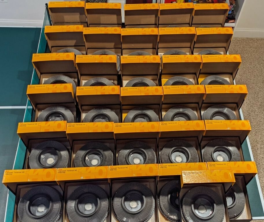 Kodak Carousel Transvue 140 Slide Trays Excellent condition eBay
