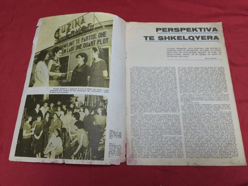 ALBANIA MAGAZINE SHQIPTARJA E RE 1971 COMMUNIST ERA NEW ALBANIA SOCIALISM #005 - Image 2 of 4