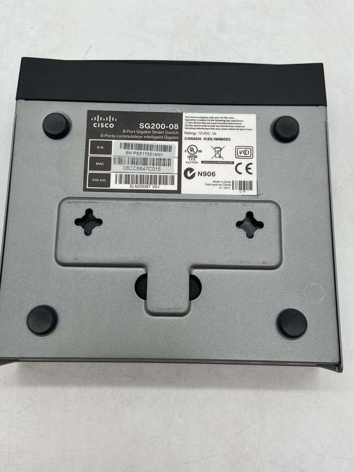 Cisco Small Business 8 Port Gigabit Smart Switch SG200-08 (See Desc) Free S/H - Image 3 of 4