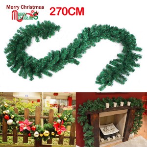 2 7m 9ft Imperial Pine Pre Lit Christmas Garland Green Fireplace