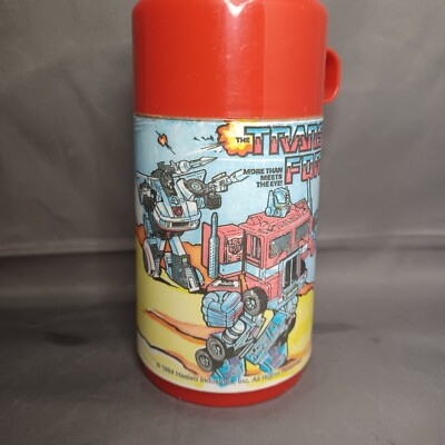 1986 Aladdin Hasbro Transformers Vintage Plastic Lunch Box w