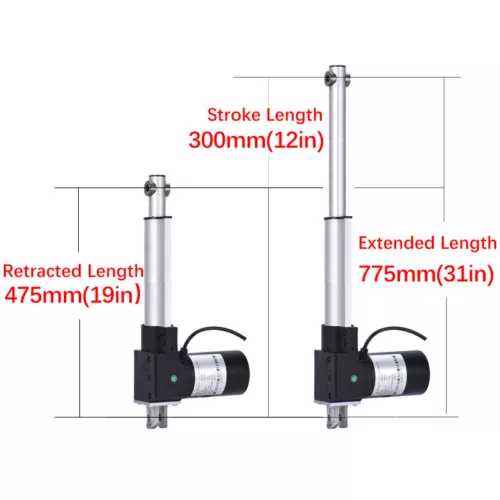 24V 6000N Electric Linearantrieb 600MM 1000MM Linear Actuator Schwere Leistung - Afbeelding 30 van 33
