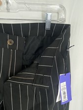 Pantalone donna nero gessato Future Collective taglia 0 nuovo con etichetta