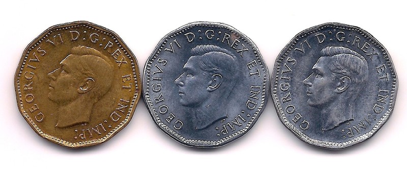 1943,1944 & 1945 Canada  Five Cent--Fabulous Details !!
