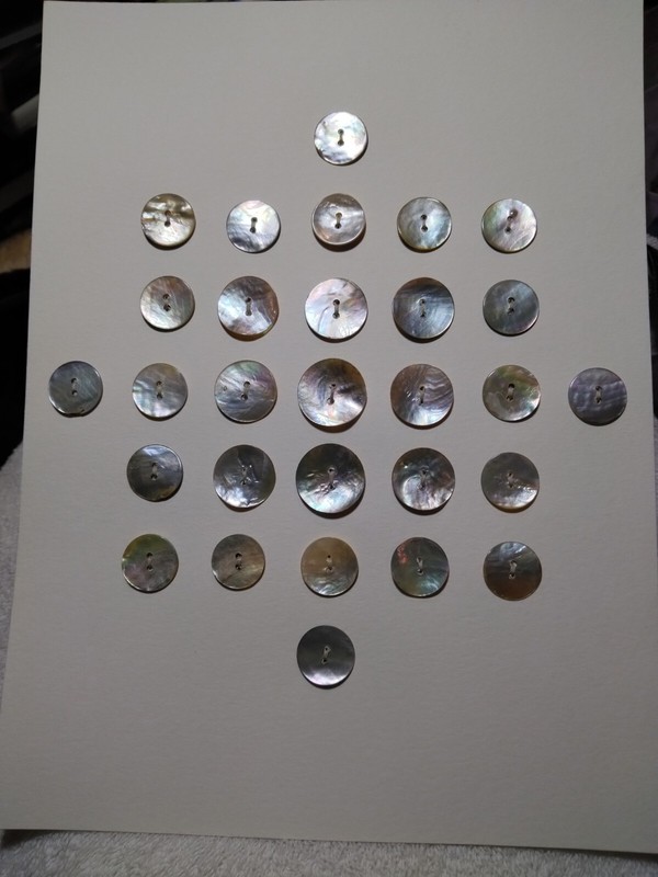 Abalone Shell Buttons On Card