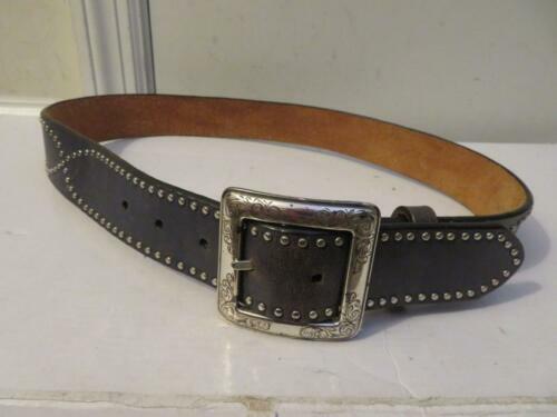Brighton Belt Womens Medium Brown Croc Embossed Ornate Silver Buckle Pearls 1996 Brighton Belt Womens Medium Brown Croc Embossed Ornate  main image 3