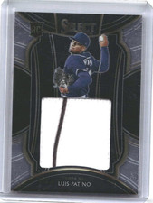 LUIS PATINO 2021 PANINI SELECT RC ROOKIE PATCH CARD #RJS-LP RAYS