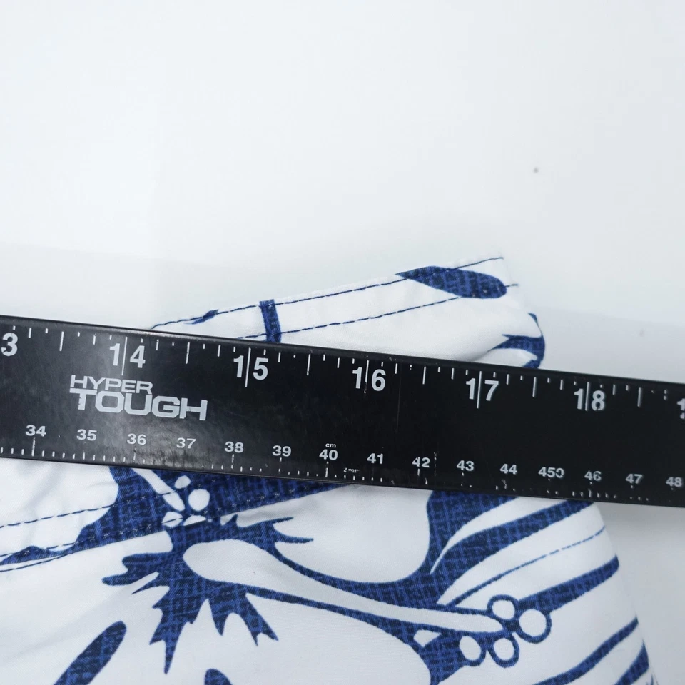 Pantalones Cortos de Natación St John's Bay Para Hombre Grandes Azul Poliéster Floral Con Cordones Malla Forrados Foto 2 de 4