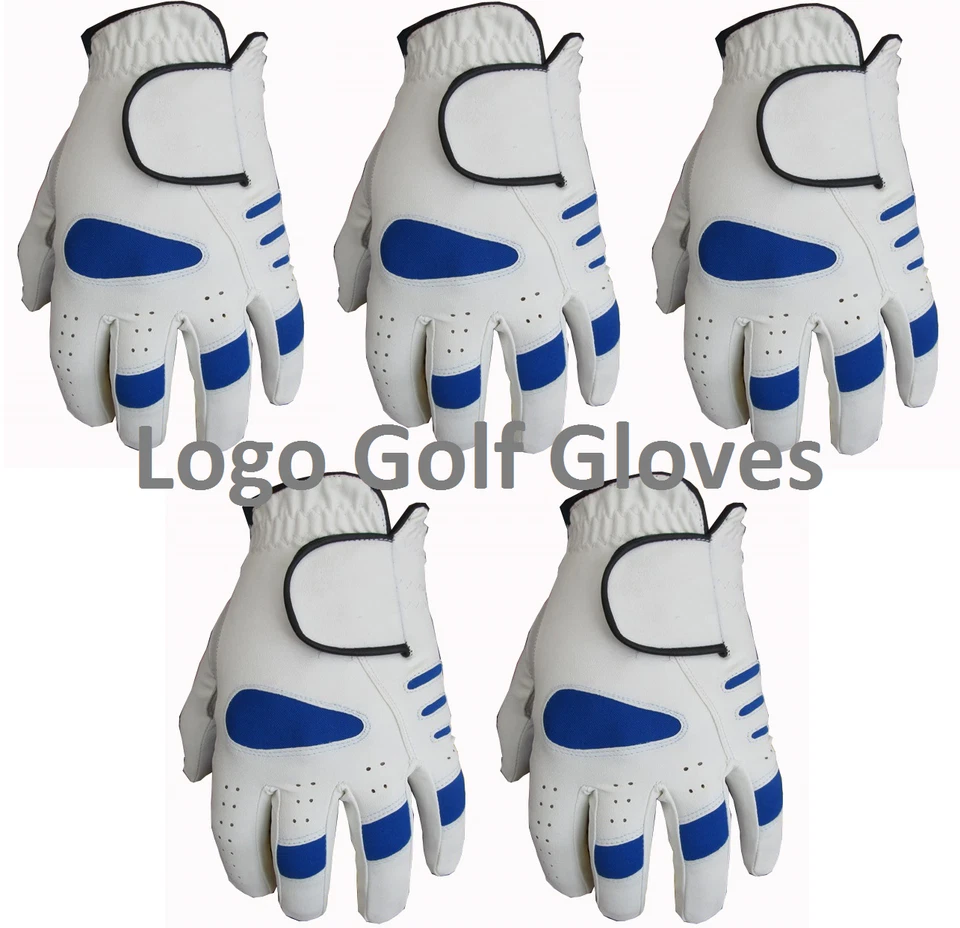 LOGO GOLF 5 Golfhandschuhe Cabretta Leder Handfläche 4 Small Medium M/L Large Extra
