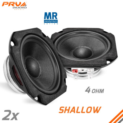 2x PRV Audio 3MR40-NDY-4 Midrange Neodymium 3'' Car Audio Speaker 4 Ohm 80 Watts 