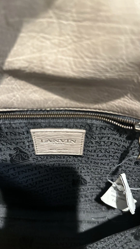 BOLSO DE MANO LANVIN Color Semi Oscuro Bronceado 9 x 12 x 1 1/2 en 15 pulgadas Casi Nuevo  Foto 4 de 4