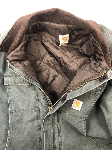 VINTAGE CARHARTT ARCTIC USA UNION MADE QUILT LINED JACKET GREEN MENS 2XL C26HTS - Picture 16 of 16