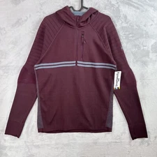 Smartwool Intraknit Active Full Zip Merino Jacket Men's M Maroon Quick Dry Hike