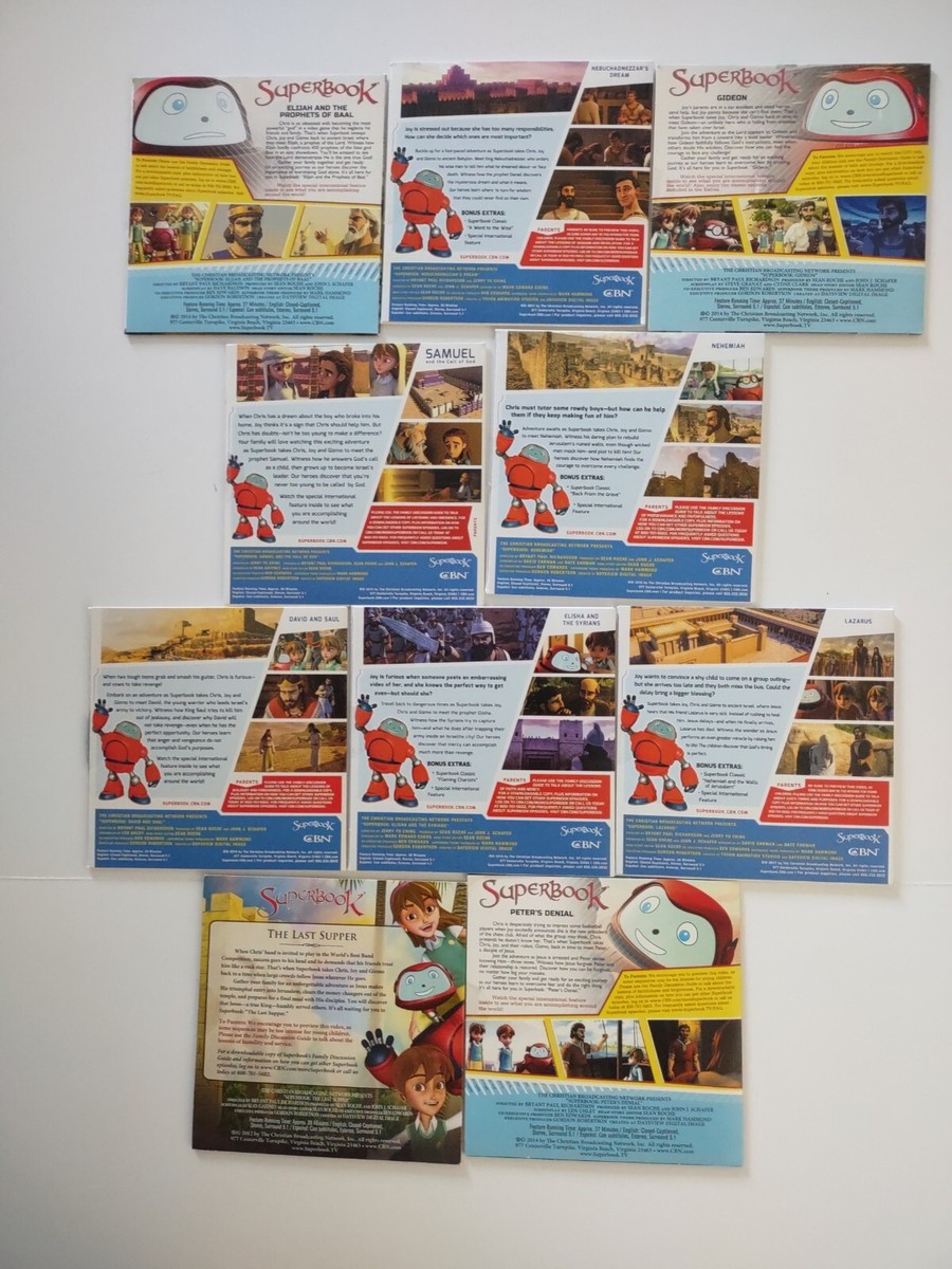 Superbook Christian DVD Lot Of 10 CBN Sealed New Animated Bible