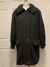 Vtg Toscana Loden Coat By Roberto Italy Pure Wool Womens Overcoat Size Uk 14