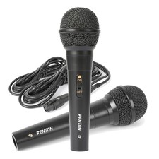 2x Fenton Black Handheld Dynamic Microphone