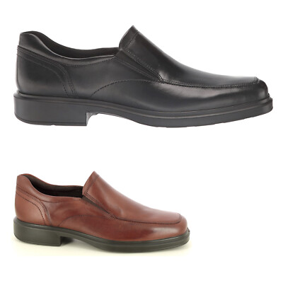 Ecco Mens Shoes Helsinki 500154 Casual Slip-On Loafers Leather UK