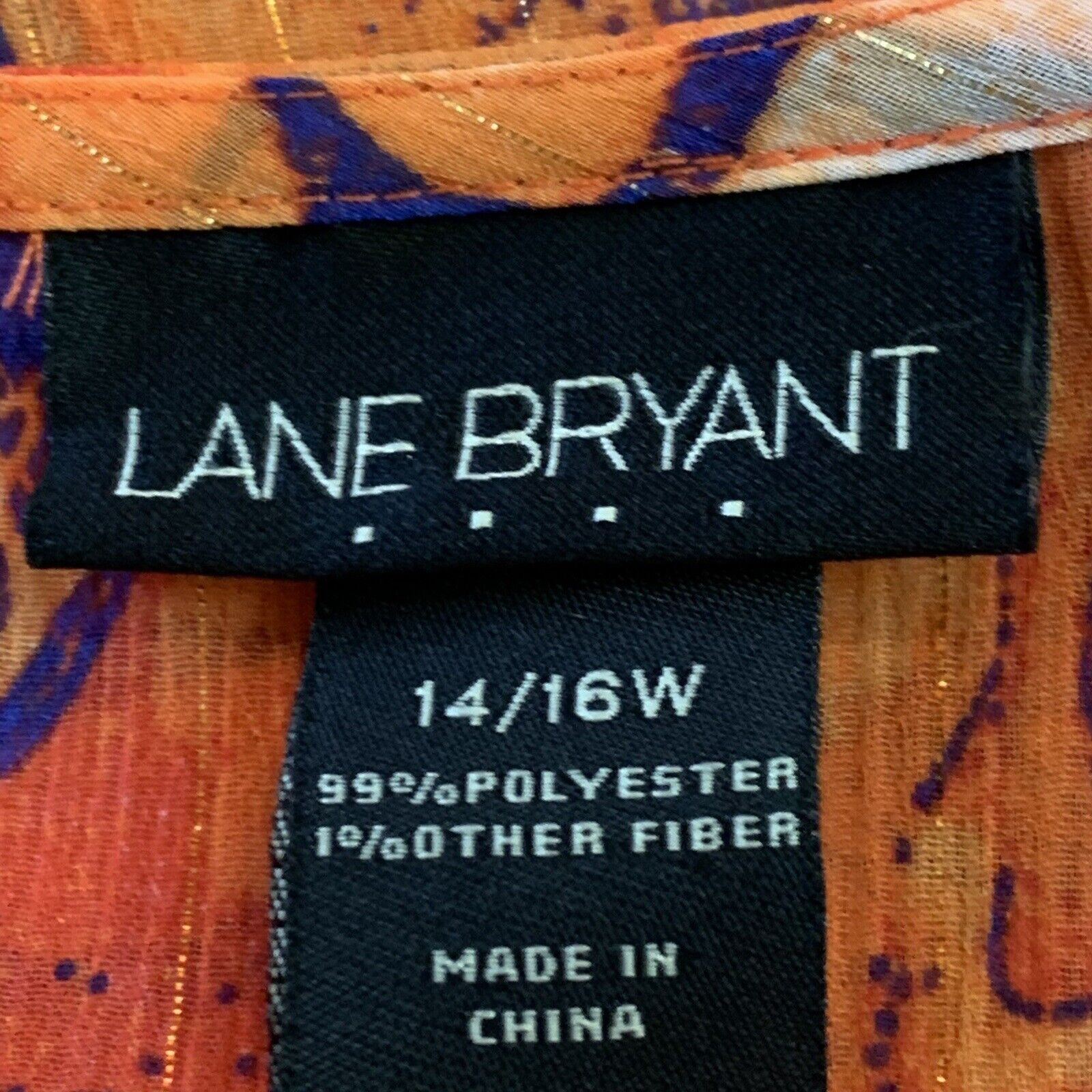 Lane Bryant Woman Orange Tie V-Neck Long Sleeve E… - image 9