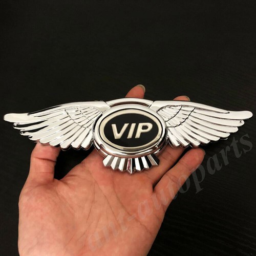 1pcs 3D Metal Luxury VIP Logo Wings Car Bonnet Hood Emblem Badges Decal ...