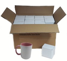 Kaffeetassen Fototasse Kaffee Tassen Becher Sublimation 36 St&uuml;ck WEISS - HENKEL