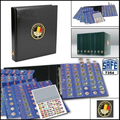 Safe 7354-SP Coin Album Belgium 30x Euro Course Sets Premium 3D Plaque