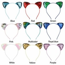 Wash Cartoon Sequins Hair Hoop Hair Band Cat Ears Headband Hair Accessories
