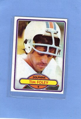 1980 Topps #221 Dolphins Tim Foley Set Break Nr Mt