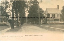 Claremont, New Hampshire - street scene postcard of Bond Street - Sullivan Co NH