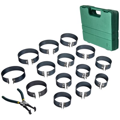 Professional Piston Ring Compressor Cylinder Installer with Plier & 14 Band Tool