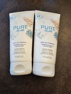 2 Count Pure By Venus 6 Oz Deep Sea Minerals Shave Cream With Shea Butter