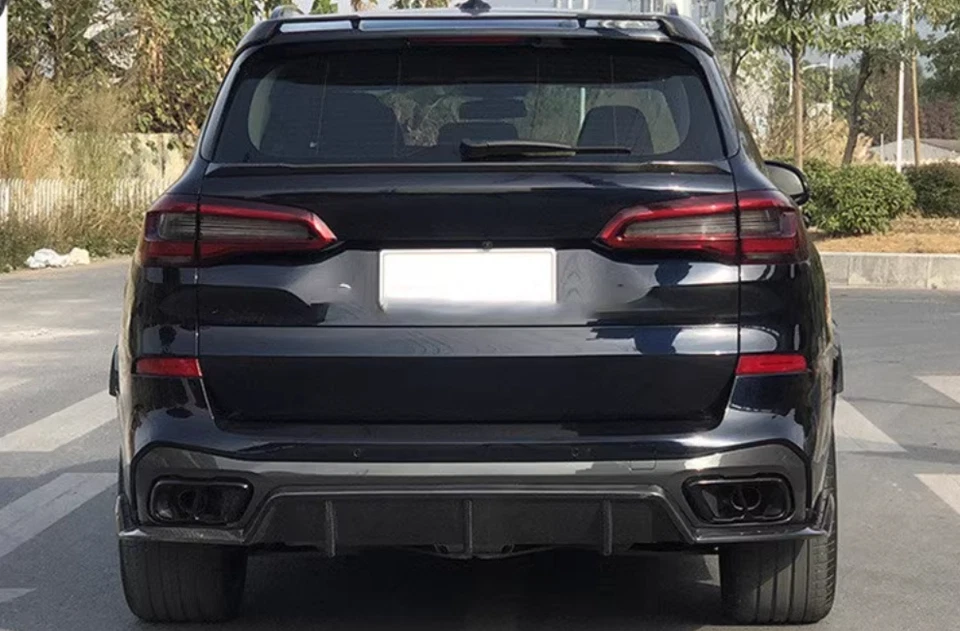 Carbon Fiber Rear Bumper Lip Diffuser Spoiler 3Pcs For BMW X5 G05 M 2019-2023 - Image 4 of 4