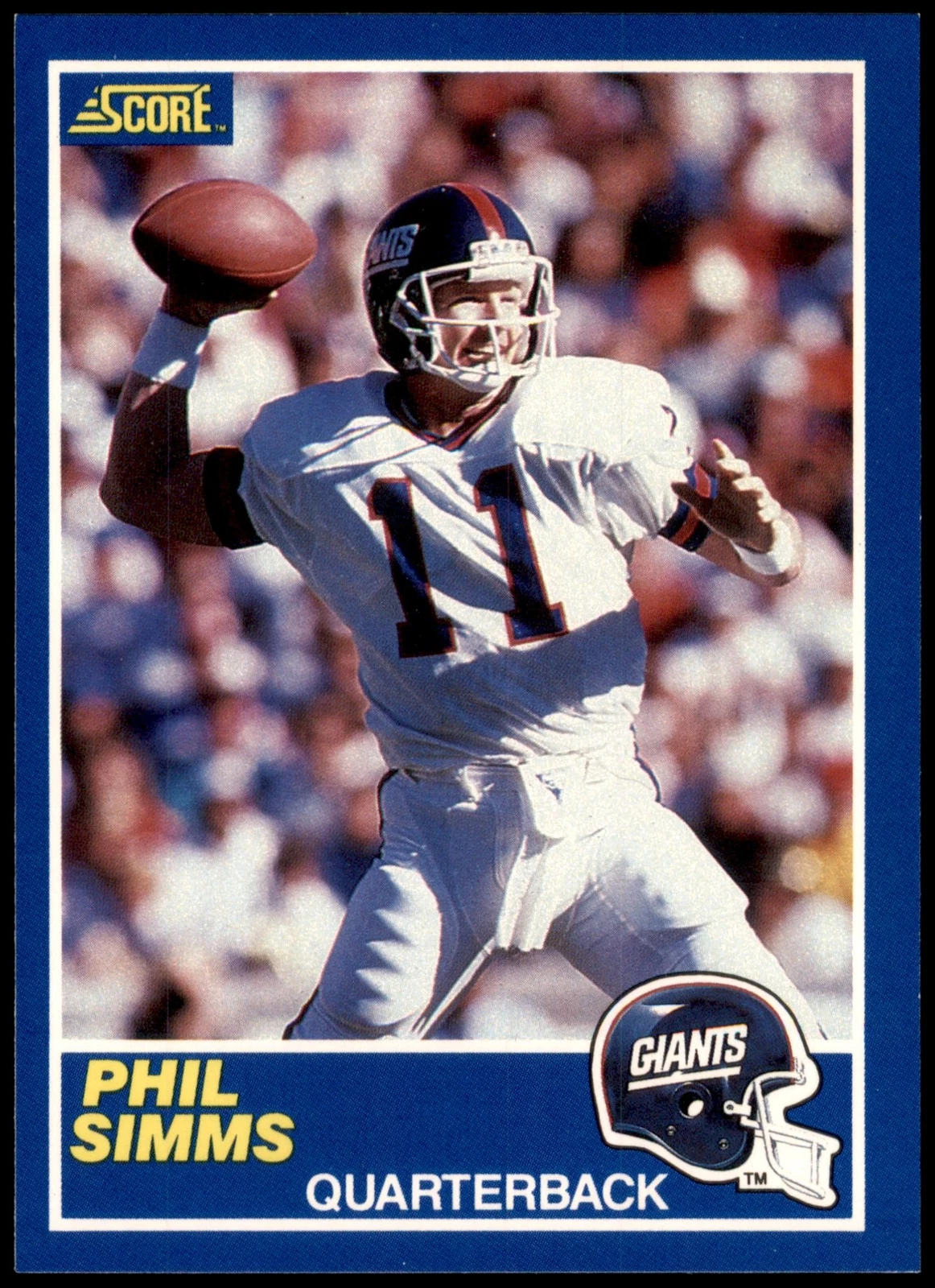 Phil Simms #6 1989 Score