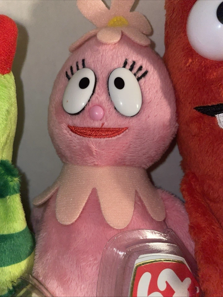 Ty Yo Gabba Gabba Conjunto de 5 Gorros PLEX, MUNO, BROBEE, FOOFA TOODEE ERROR Novo - Imagem 3 de 4