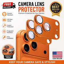 2 Pack For iPhone 17 Pro Max/17 Pro Tempered Glass Metal Camera Lens Protector