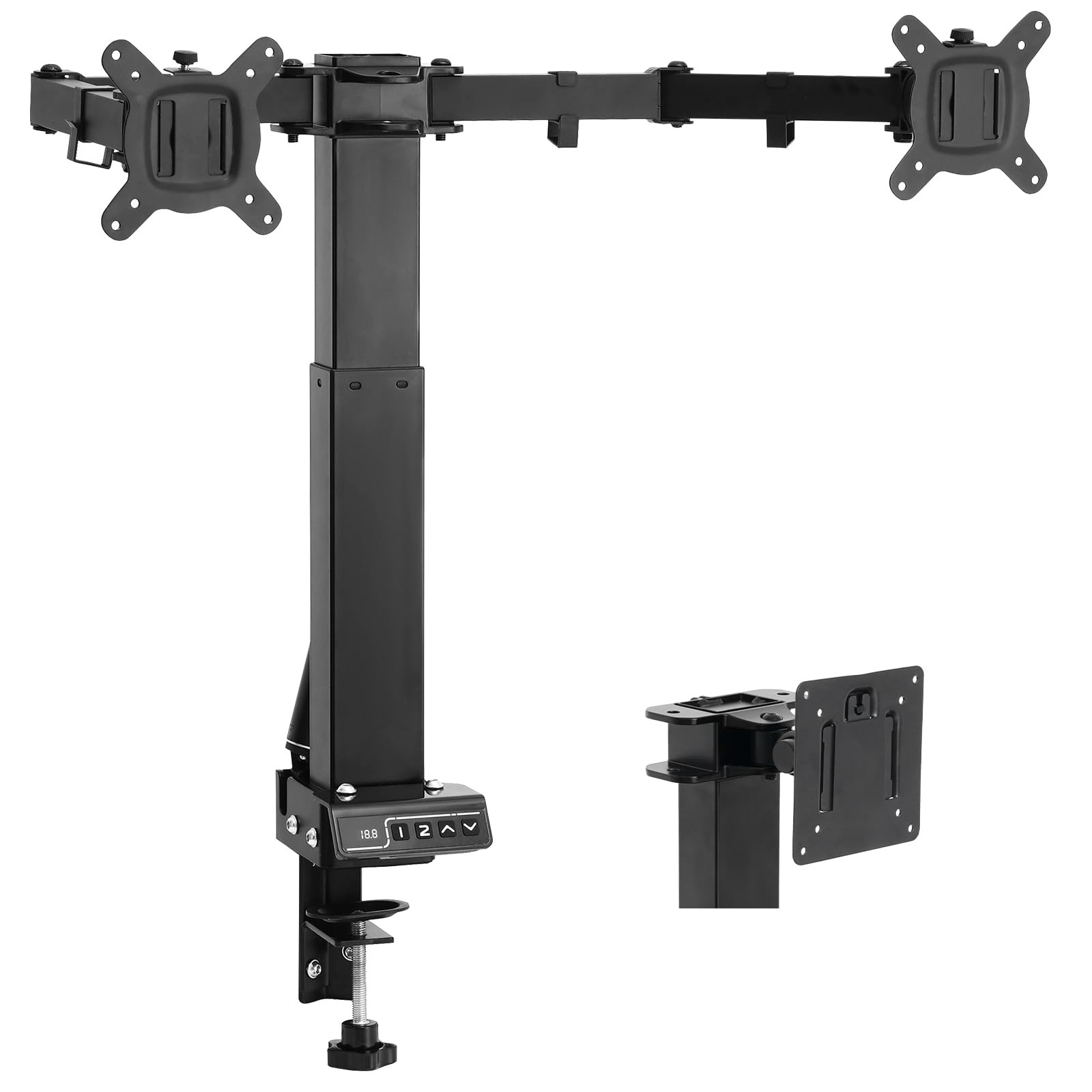 TOPSKY Adjustable Electric Monitor Desk Mount Fits Up to Dual 32 Inches 19.8l...