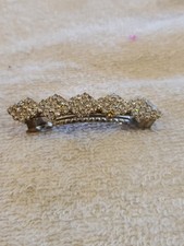 Vintage Crystal Rhinestone Hair Barrette Clip