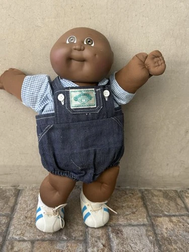 Cabbage Patch Kids 1980s Vintage African American, Brown Eyes, Original Outfit,