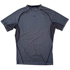 Under Armour Shirt Mens Large White HeatGear Compression Short Sleeve Athletic