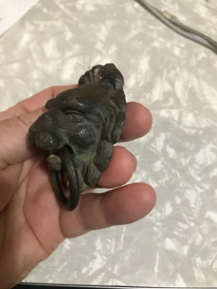 RARO LEÓN GEORGIANO/IMPERIO DROP-PULLS! ¡HERMOSO COLOR BRONCE! HAZ UNA OFERTA Foto 2 de 4