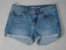 TJ01460  OLD NAVY  BOYFRIEND WOMENS JEAN SHORTS sz8; SOLID SHORTS