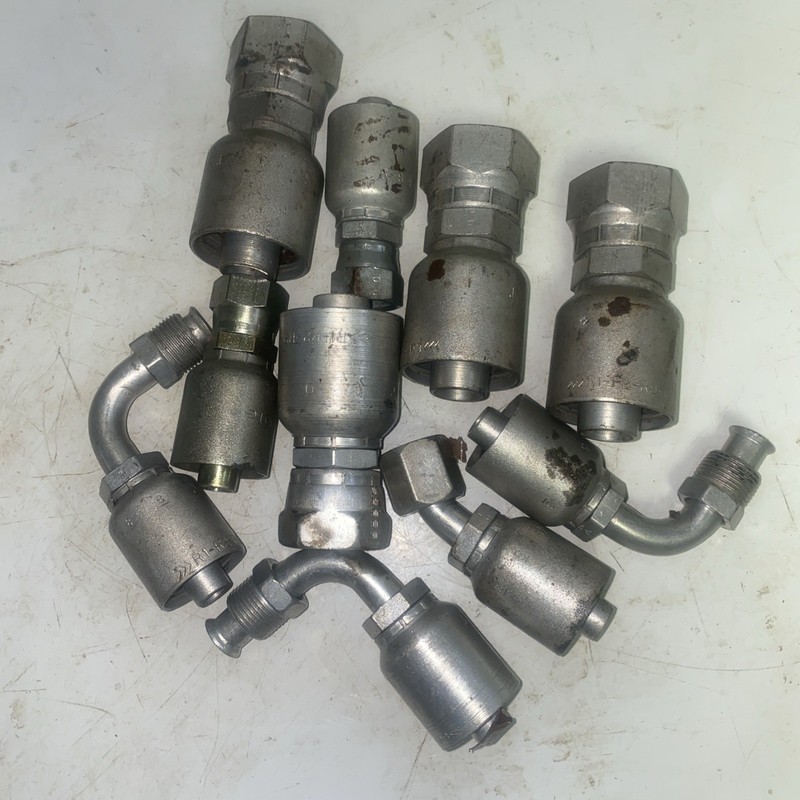 Parker High Pressure Hydraulic Hose Fittings Old Stock Krimp Lot of 10  Blemishe