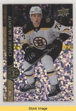 2020-21 Upper Deck Speckled Rainbow Foil Charlie McAvoy #16 READ 10v6