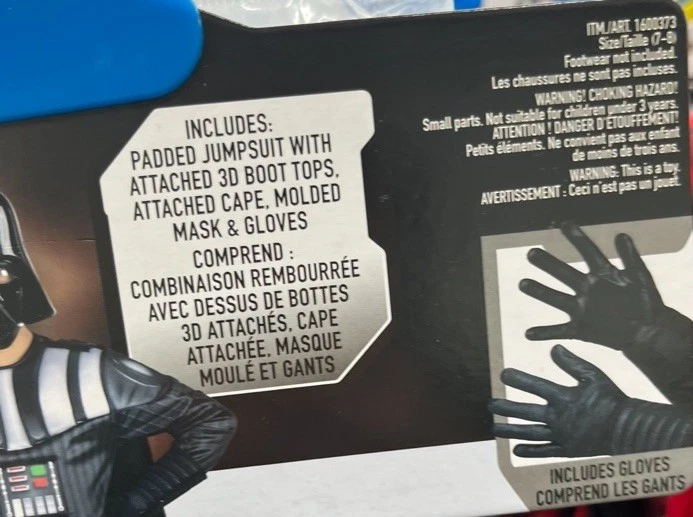 NWT Jazwares Star Wars Darth Vader Children Costume Size 7-8 Year Size M + Other - Image 2 of 3